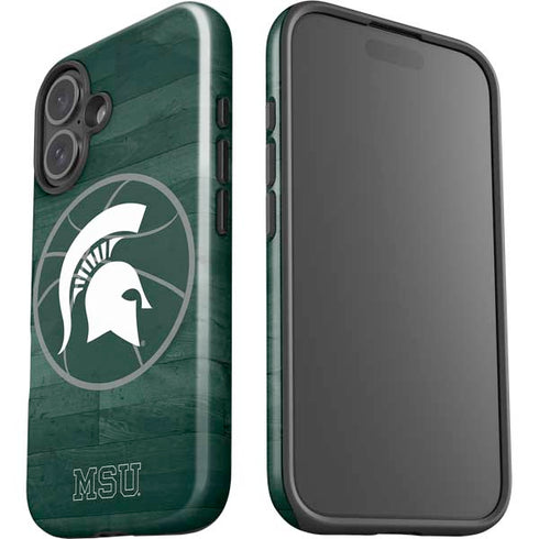 Michigan State University Basketball Courtside iPhone 16 Impact Case